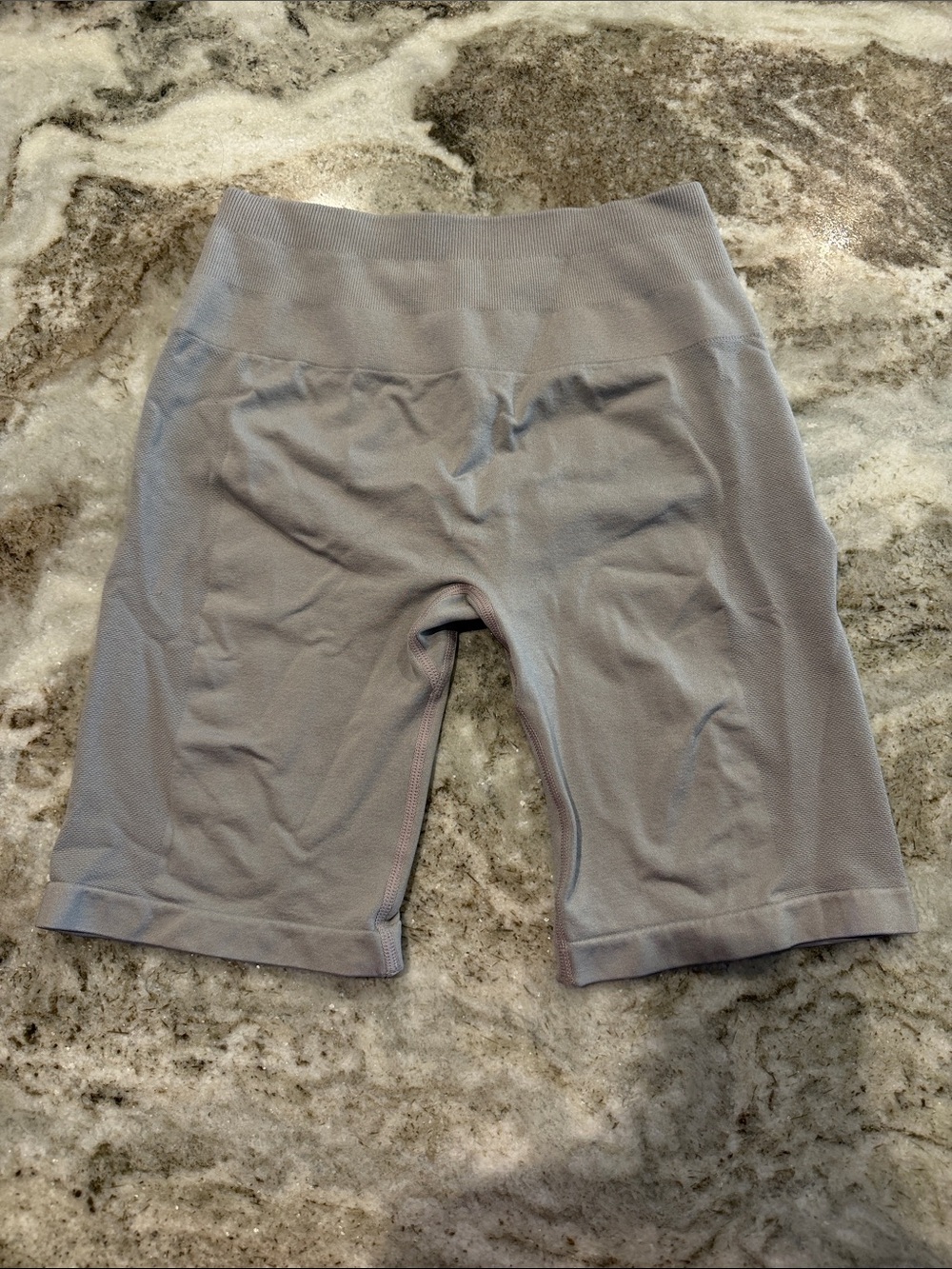 High-Waist Women’s Light Gray Bike Shorts